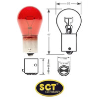 202081 10шт PR21W Red 12V 21W BAW15s